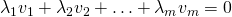 \lambda_1 v_1+\lambda_2 v_2+\ldots+\lambda_mv_m=0